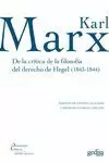 DE LA CRITICA DE LA FILOSOFIA DEL DERECHO DE HEGEL (1843-1844)